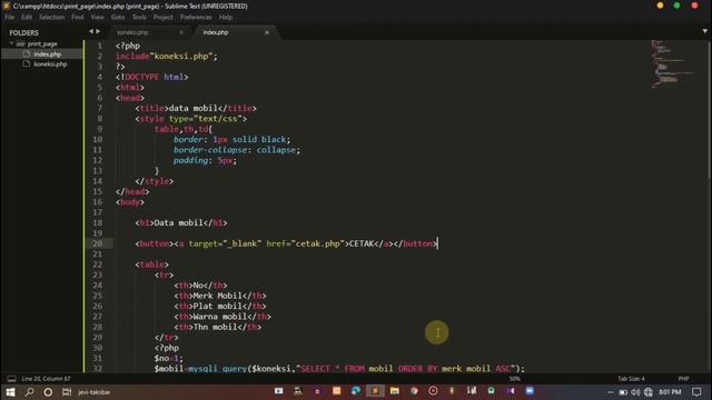 MEMBUAT PRINT PAGE DENGAN PHP смотреть онлайн
