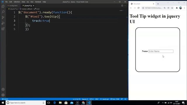 Tooltip Widget In jQuery | How To Create Tooltip Using jQuery | jQuery Tutorial | SimpliCode смотреть онлайн