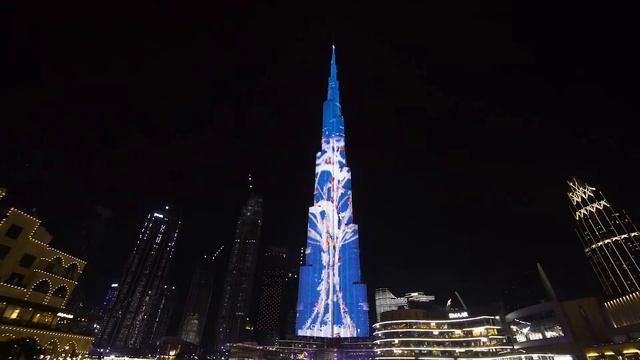 CHRISTOFLE LIGHT SHOW ON THE BURJ KHALIFA смотреть онлайн