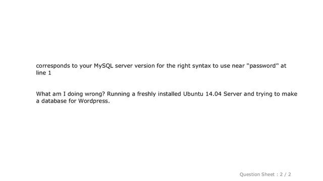 MySQL : error in your SQL syntax; check the manual that corresponds to your MySQL server version fo смотреть онлайн