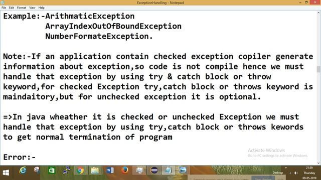 What is Exception|Error Online Core Java Selenium Part -30 смотреть онлайн