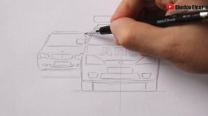 Как нарисовать Полицейскую машину | Рисуем ДПС