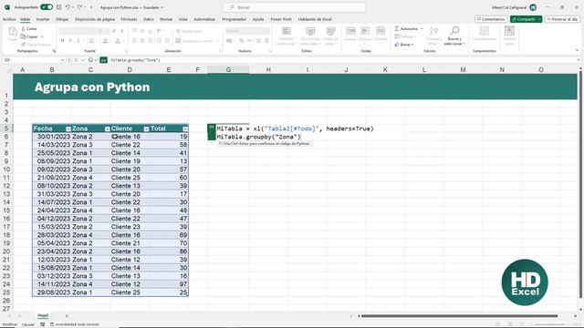 Agrupa e inserta gráfico en excel con Python | Hablando de Excel смотреть онлайн