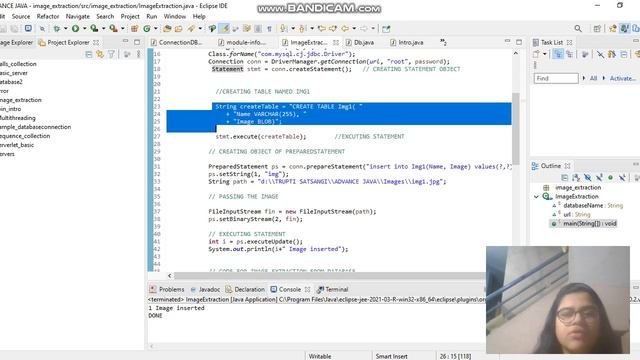 Statement and PreparedStatement | Image Insertion and Extraction using PreparedStatement | Java JDB смотреть онлайн