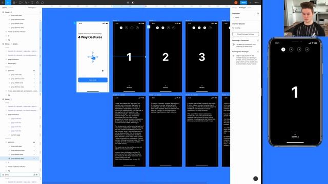 4 Way Gestures | Advanced Figma Prototyping смотреть онлайн