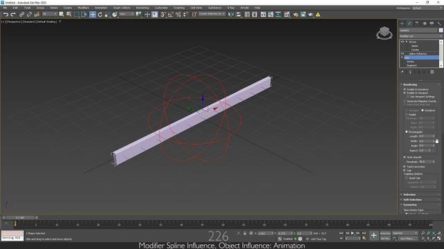 3ds Max 2023: Modifier Spline Influence & Helper Object Influence: Animation смотреть онлайн