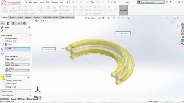 How to model 'Advance Mobius Ring' in Solidworks 2018 смотреть онлайн
