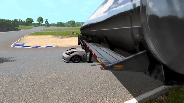 BeamNG drive - PORSCHE PANAMERA VS CARRETA TANQUE. смотреть онлайн
