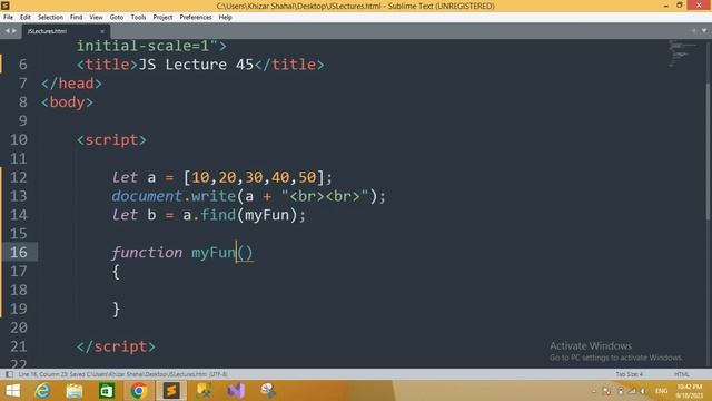 Find and FindIndex Methods in JavaScript | JavaScript Course in Urdu #45 смотреть онлайн