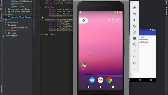 Android with Kotlin: Create custom font text view смотреть онлайн