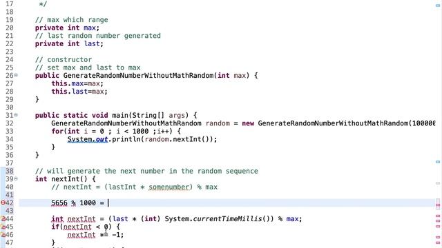 GENERATE RANOM NUMBER WITHOUT MATH.RANDOM() #JAVA #PROGRAMMING #LCG #CODING #INTERVIEWQUESTIONS смотреть онлайн