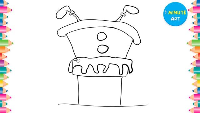 1 Minute Art - How to draw funny cartoon Santa смотреть онлайн
