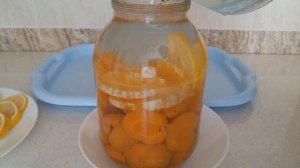 ?АБРИКОСОВЫЙ КОМПОТ на зиму с апельсинами и лимоном.