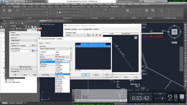 Labeling Bearings and Distances in whole Circle mode using Civil 3D 2012-2018 смотреть онлайн