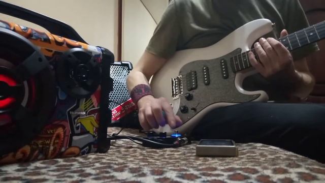 Колонка Telefunken TF-PS1255B и педаль Coolmusic Crunchy (как звучит гитара на перегрузе)