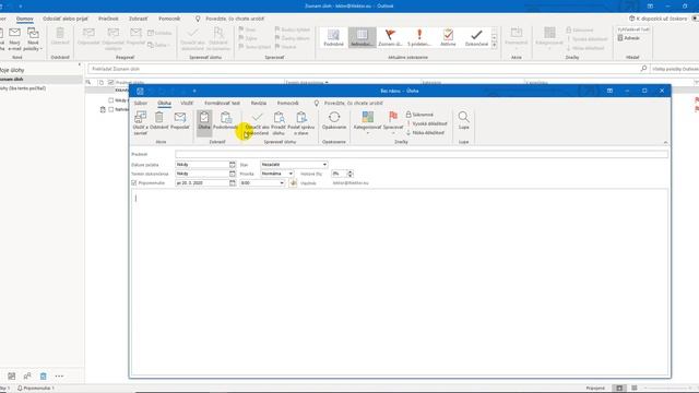 Outlook - Úlohy - Možnosti úloh a karta Domov смотреть онлайн