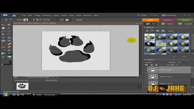 How to make an Animated GIF with adobe photoshop elements 6.0 (Shape Tool) [HD] смотреть онлайн