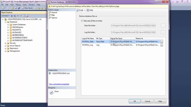 Batik Software - Cara Restore Database SQL Server смотреть онлайн