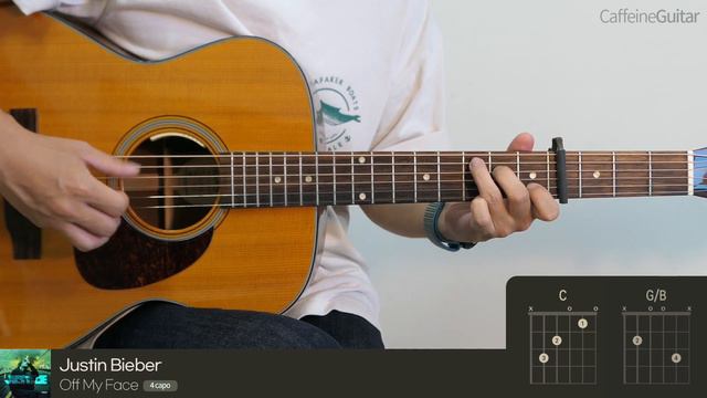 Off My Face - Justin Bieber [기타 코드, 타브 악보] смотреть онлайн