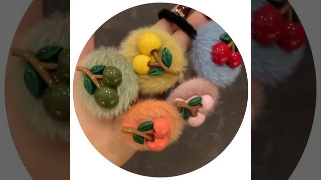5 шт./компл., однотонный пушистый ободок для волос с вишенками девочек, цветной эластичный волос смотреть онлайн