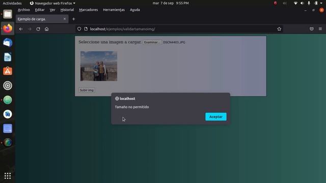 Obtener tamaño de imagen con Javascript.
