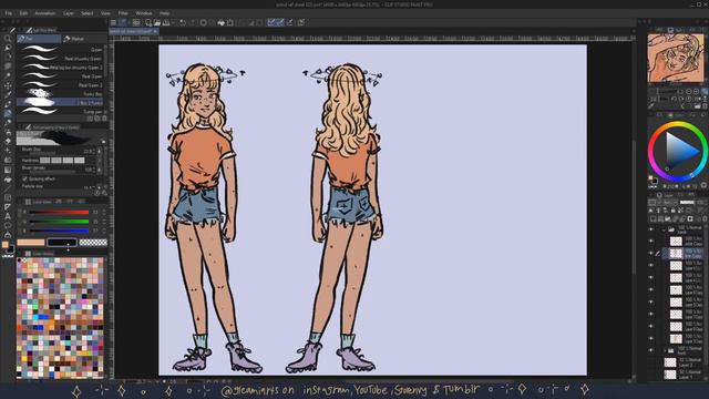 Redrawing my OC Ref Sheet for Art FIght! смотреть онлайн