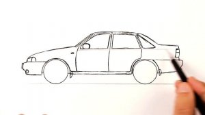 Как нарисовать машину Дэу Нексия