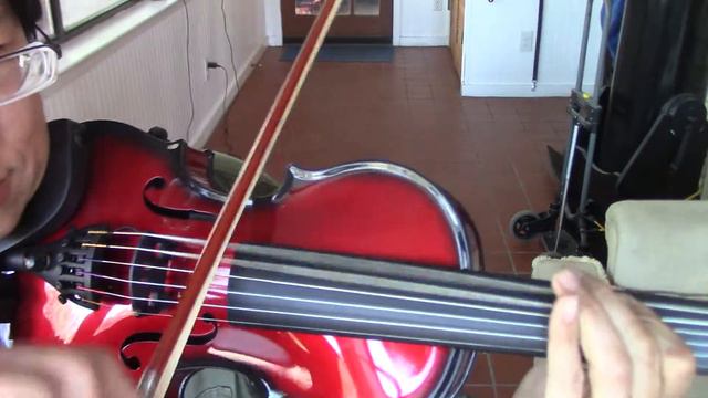 First Notes On The 6-string Glasser AEX Acoustic Electric Violin - Jaw Rattling Low F-string!