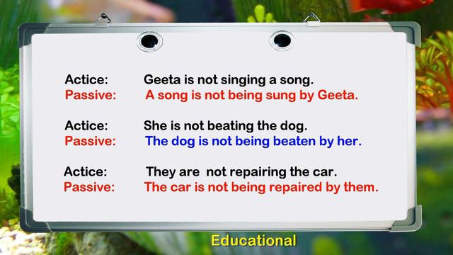 Active voice to passive voice Part- 3। Present and past continuous tense। Passive voice in English। смотреть онлайн