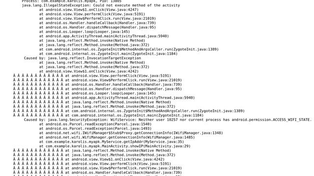 Android app: java.lang.IllegalStateException: Could not execute method of the activity смотреть онлайн