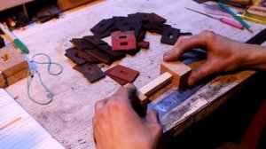 Пакет наборной кожаной рукояти для ножа своими руками