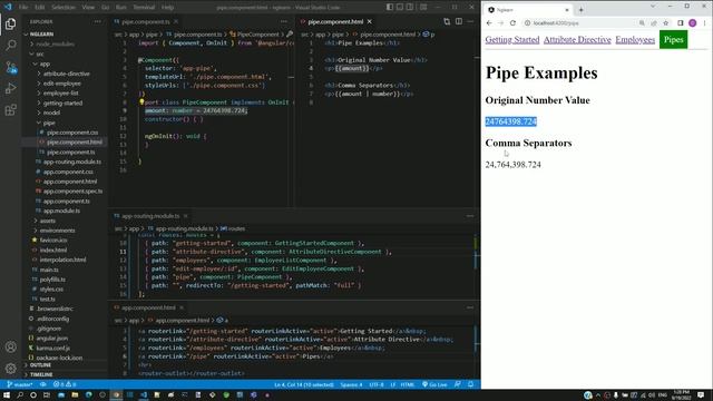 #11.1 - Number Pipe Example - Pipes - Angular Series смотреть онлайн