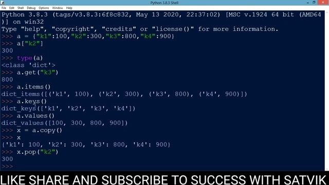 DICTIONARY AND ITS METHODS IN PYTHON. Python Programming part 7 смотреть онлайн