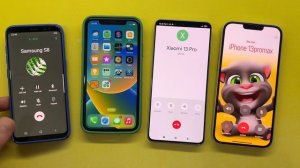 iPhone 13promax Vs Xiaomi Redmi 13Pro Incoming Call Ringing / Outgoing Call iPhone 11 & Samsung S8