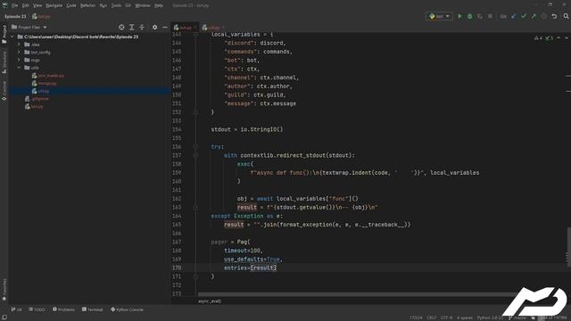 Discord.py Bot Tutorial - Eval Command (Episode #23) | MenuDocs смотреть онлайн