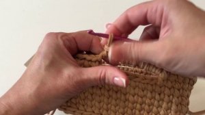 Ручки для корзины из трикотажной пряжи | Вязаная корзина крючком