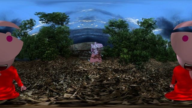 Peppa vs Piggy Horror 360° VR - Peppa and Roblox Piggy Funny Animation смотреть онлайн