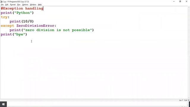 Exception handling using try..except смотреть онлайн
