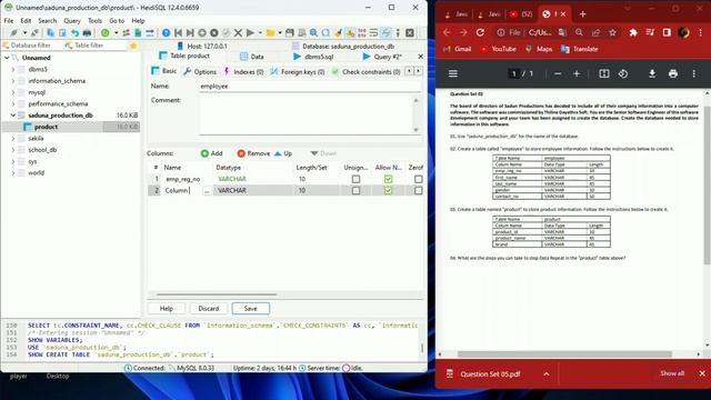 Database Q Set 2 | How to Create Tables | 1st year | Java Institiute | Dulana Navodya смотреть онлайн