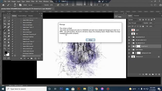Technical Sketch Photoshop Action смотреть онлайн