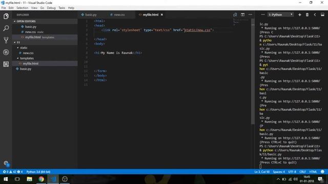 Flask in depth - 11 - Static for CSS смотреть онлайн