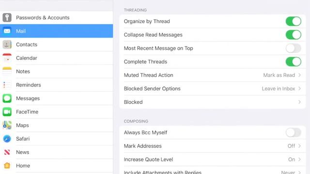 IPad Settings Camera/Wallpaper/Privacy/Safari