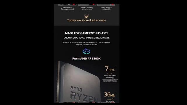 AMD New Ryzen 7 5800X R7 5800X CPU Processor