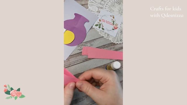 Открытка на День Матери своими руками. Поделки для детей. DIY. Mother's Day craft. смотреть онлайн
