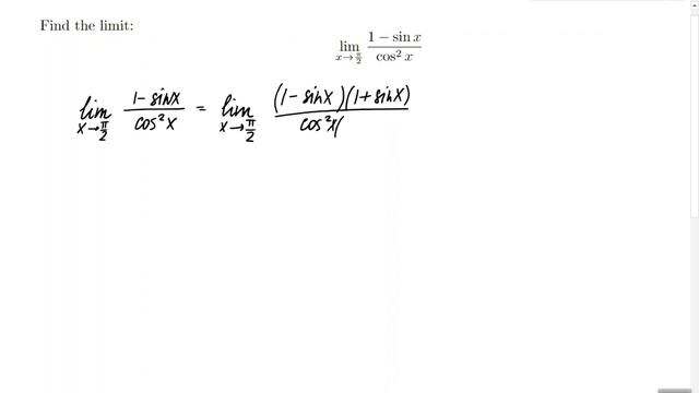 Finding the Limit of a Trigonometric Function with a Removable Discontinuity смотреть онлайн
