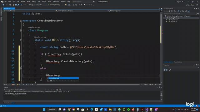 C# HOW TO CREATE A DIRECTORY смотреть онлайн