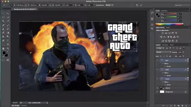 How to make a GTA V background with Photoshop CS6 (MAC) смотреть онлайн