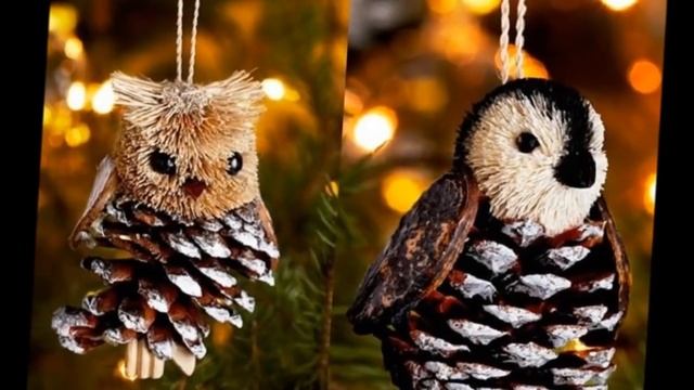 Красивые поделки на Новый 2017 год из шишек смотреть онлайн