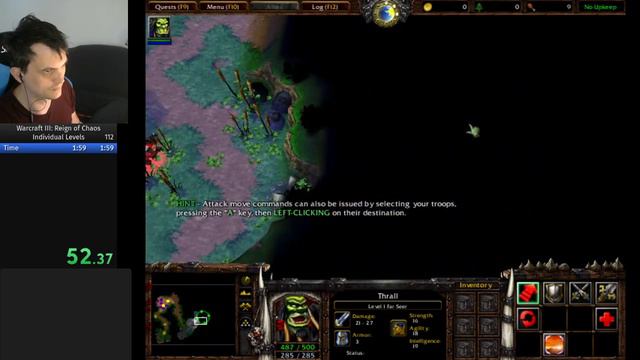 Warcraft III: Reign of Chaos: Prologue 1 (Chasing Visions) Speedrun in 1:40.94 смотреть онлайн