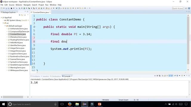 Java Constants - Constant Variables using Keyword Final - Java Tutorial - Appficial смотреть онлайн